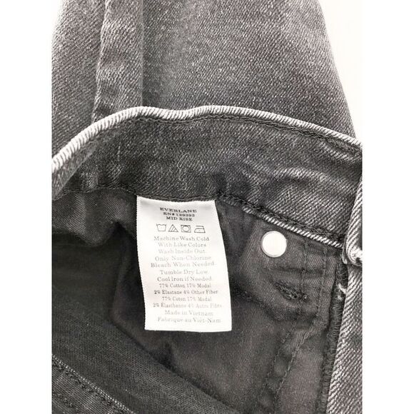 Everlane Womens High Rise Skinny Denim Jeans Black Size 28 - Picture 7 of 9